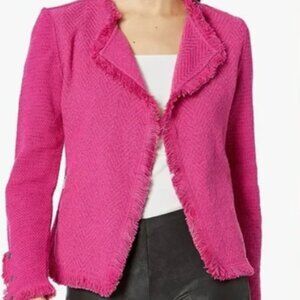 NIC+ZOE Vibrant Pink Textured Blazer